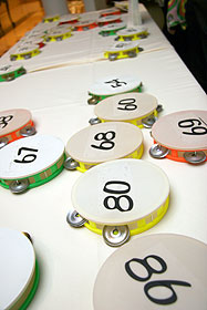Tambourines as Bid Cards