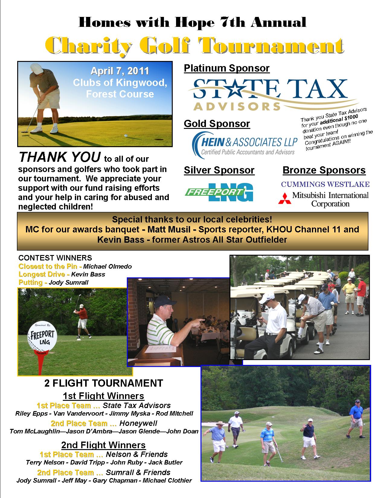 Photo thank you page  GOLF 2011